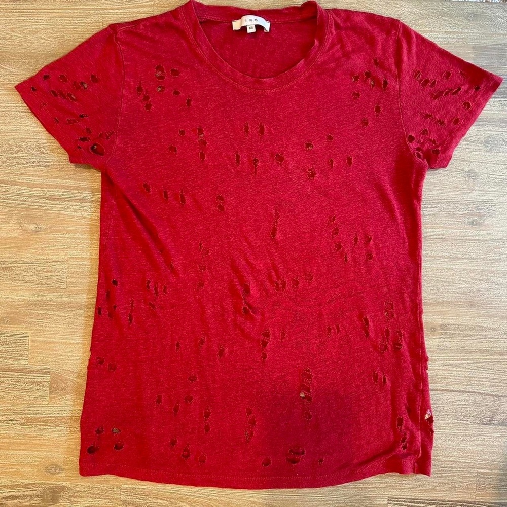 Red Iro Shirt with holes